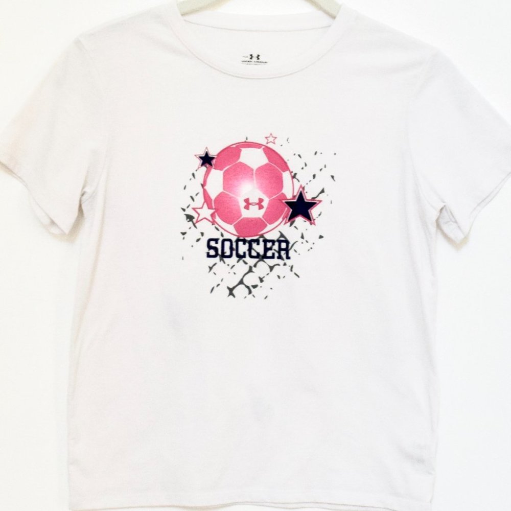 Under Armour Girl's Short Sleeve Soccer T-Shirt - Large